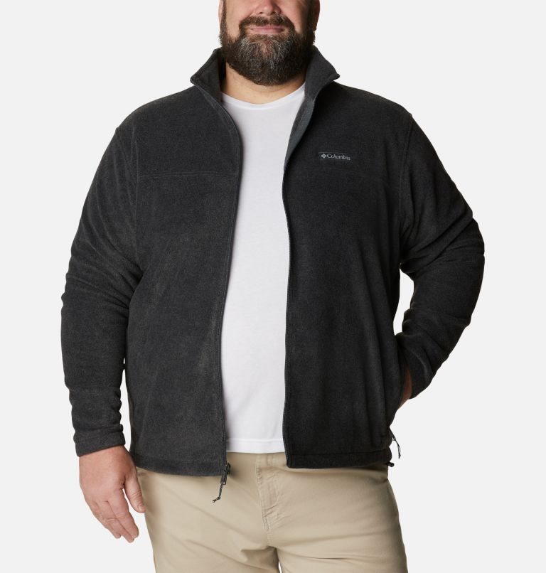 Men's Columbia Steens Mountain 2.0 Full Zip Fleece Jackets Black | Plus Size CA-F41L6